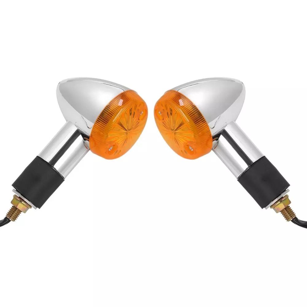 4pcs Motorcycle Turn Signals Bullet Front Rear Lights, Light Rear Indicator Blinkers Universal Fits (Retro turn signal) - Image 3