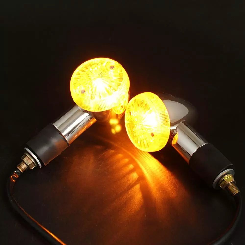 4pcs Motorcycle Turn Signals Bullet Front Rear Lights, Light Rear Indicator Blinkers Universal Fits (Retro turn signal) - Image 5