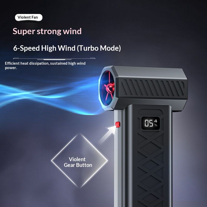 Electric Air Duster- Super Power Blower, 6-Gear Adjustable Mini Blower with Fast Charging, Rechargeable Dust Blower for Computer, Keyboard, Car, and Home Cleaning - Image 4