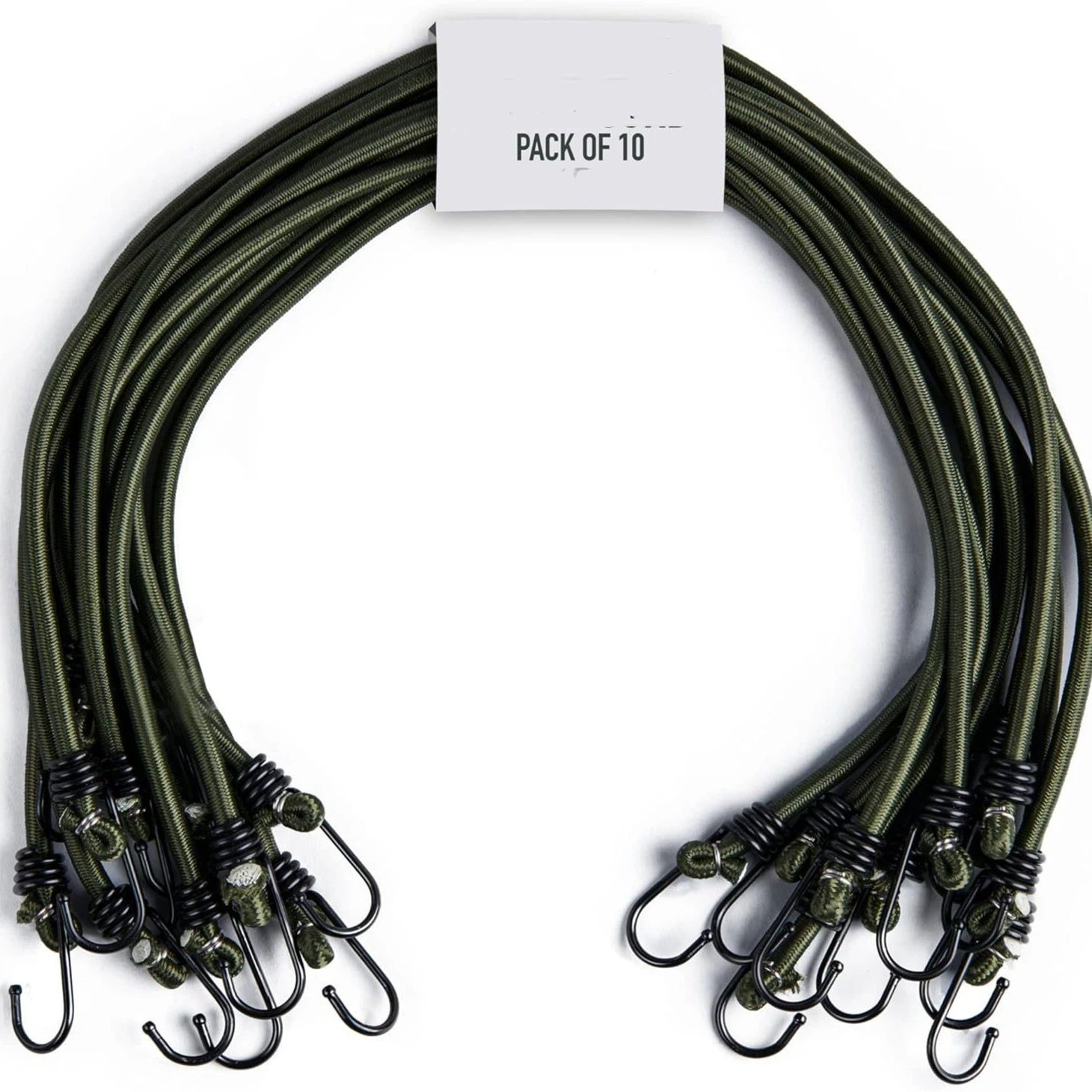 45cm- Heavy Duty Bungee Cords with Hooks10 Pack Multi-Purpose Elastic Bungee Straps for Luggage, Roof Racks, Camping - Weatherproof & UV Resistant - Image 1