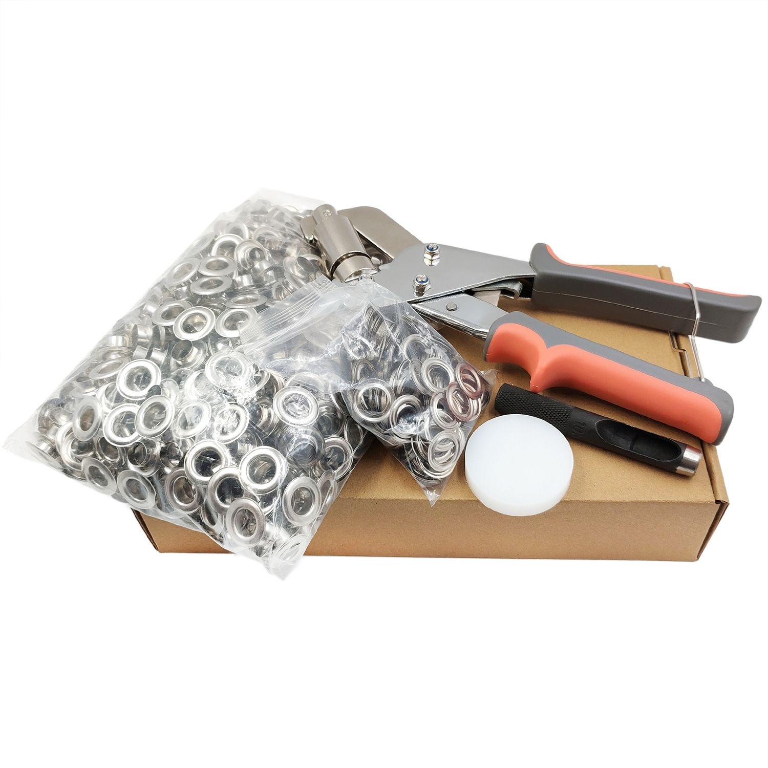 Heavy Duty Grommet Tool Kit, 500 pcs 10mm Grommets, Eyelet Tool, Press for Tarp, Grommet Kit, Fabric, Banner, Canvas, Leather, Tents, Vinyl - Image 4