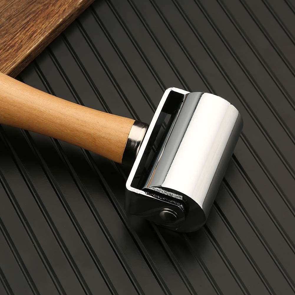 1Pcs 60mm Heavy Duty Leather Press Seam Roller , Leather Press Laminating Roller Edge Roller Leather Edge Creaser and Smoother Platen Tool for Leather(Medium) - Image 2