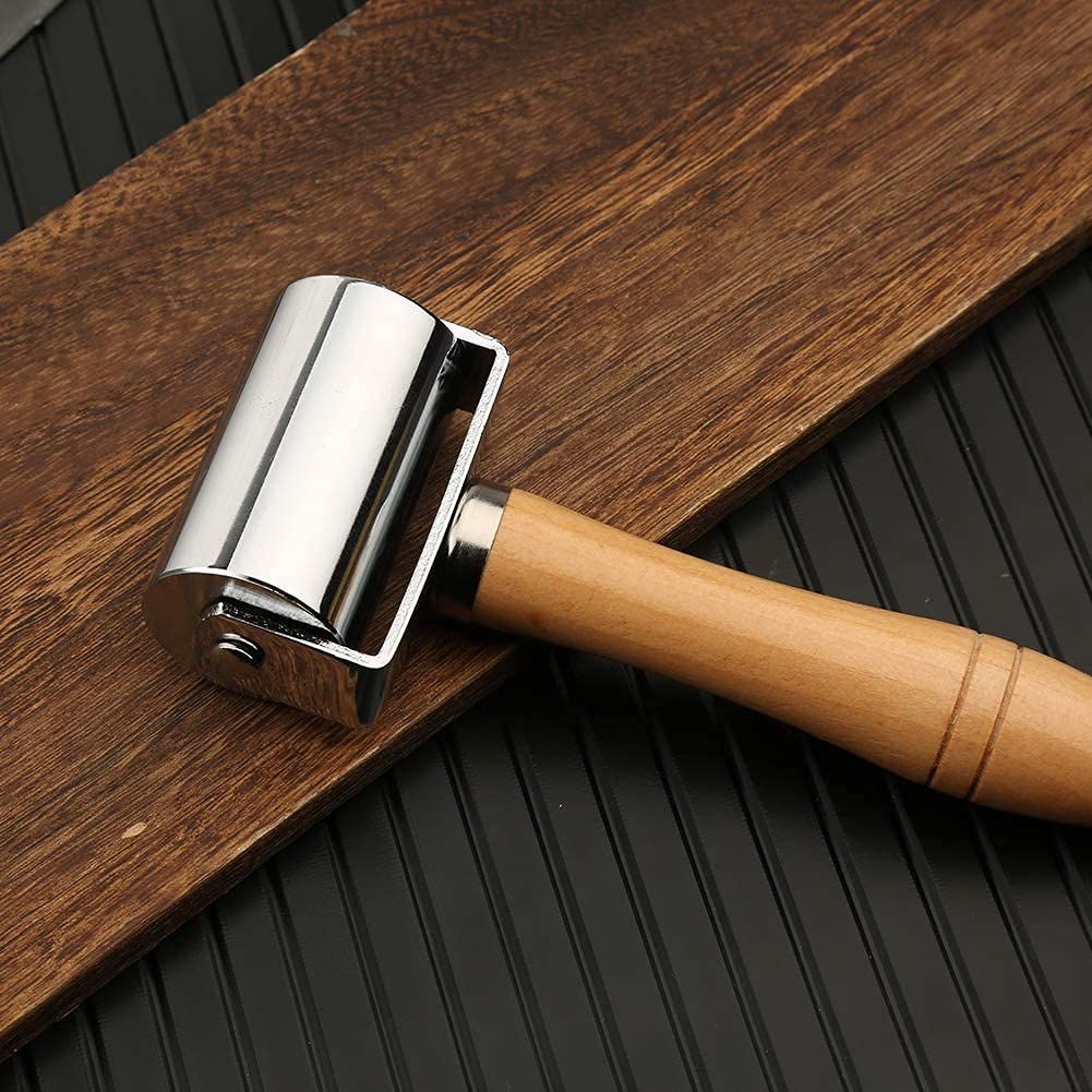 1Pcs 60mm Heavy Duty Leather Press Seam Roller , Leather Press Laminating Roller Edge Roller Leather Edge Creaser and Smoother Platen Tool for Leather(Medium) - Image 4