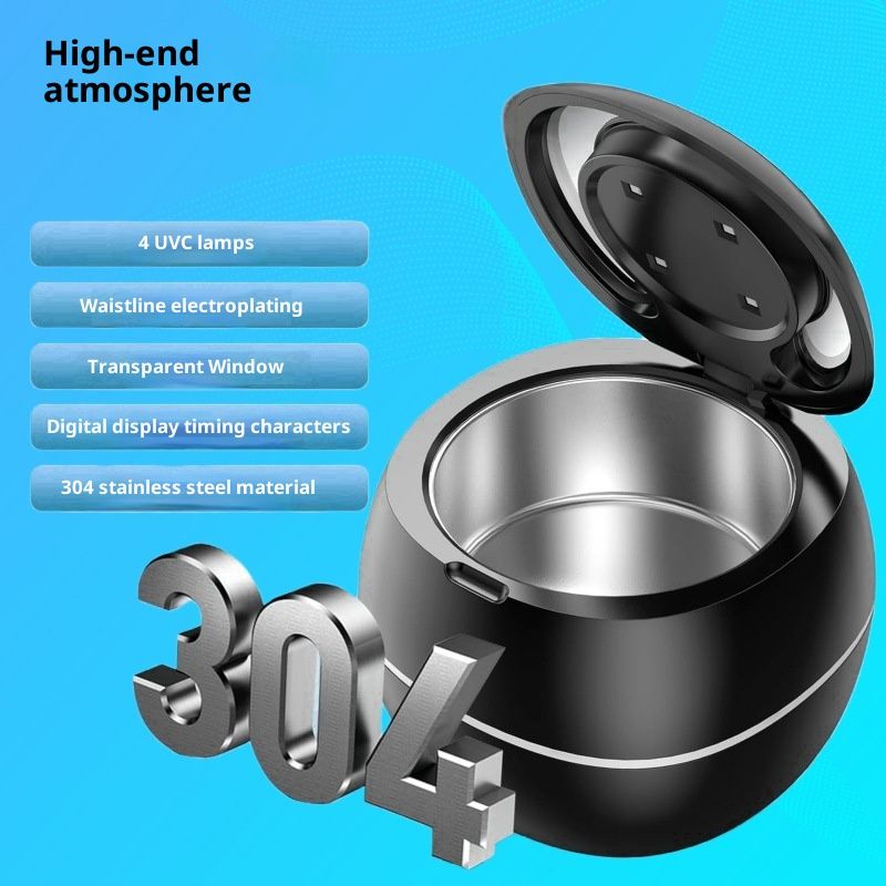 Upgraded Ultrasonic Retainer Cleaner Machine, 45kHz Ultrasonic Dentures Cleaner for Night Guards, Braces, Aligner, Toothbrush, Jewelry and More, 180ML Capacity, Black - Image 4