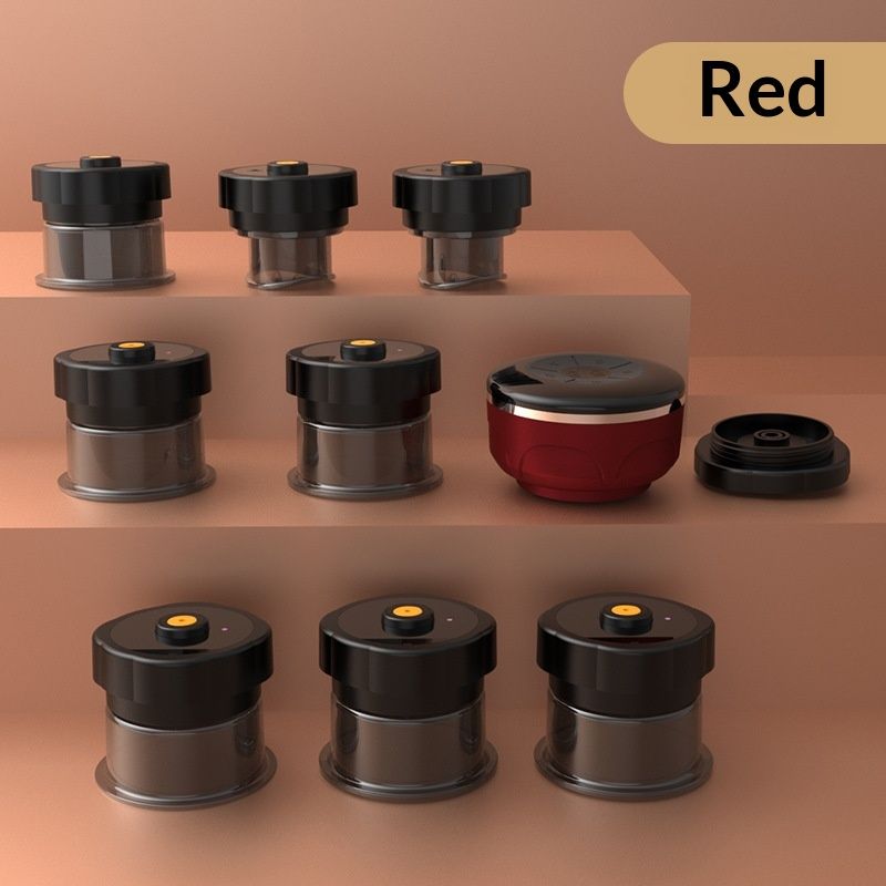 Smart Cupping Therapy Set - Cellulite Massager with 8 Massage Cups, Portable Electric Device for Enhanced Blood Circulation, Reduced Cellulite, and Muscle Soreness Relief（Red） - Image 1