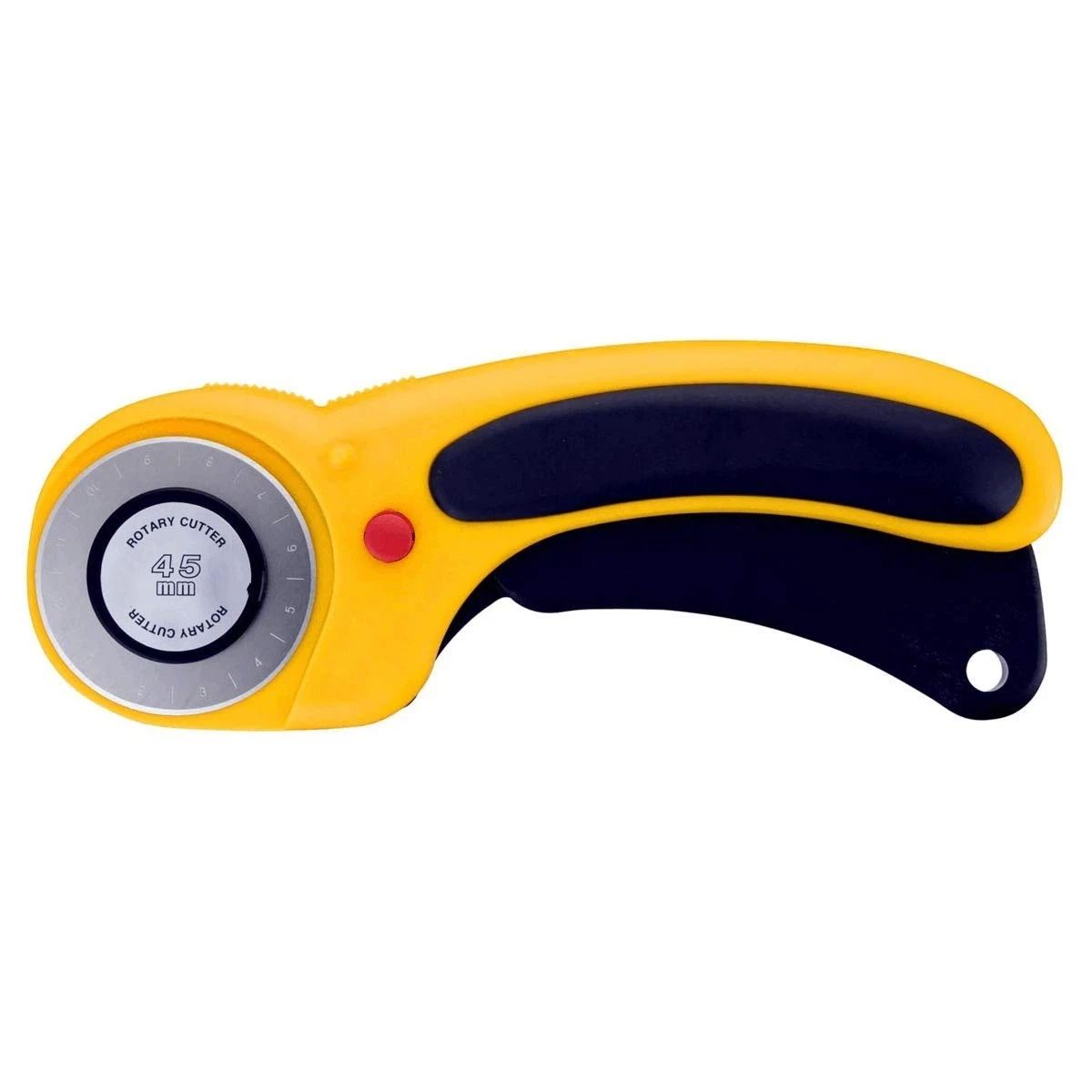 45mm Ergonomic Rotary Cutter  - Rotary Fabric Cutter w/Blade Cover & Squeeze Trigger for Quilting, Sewing, Crafts,  yellow - Image 1