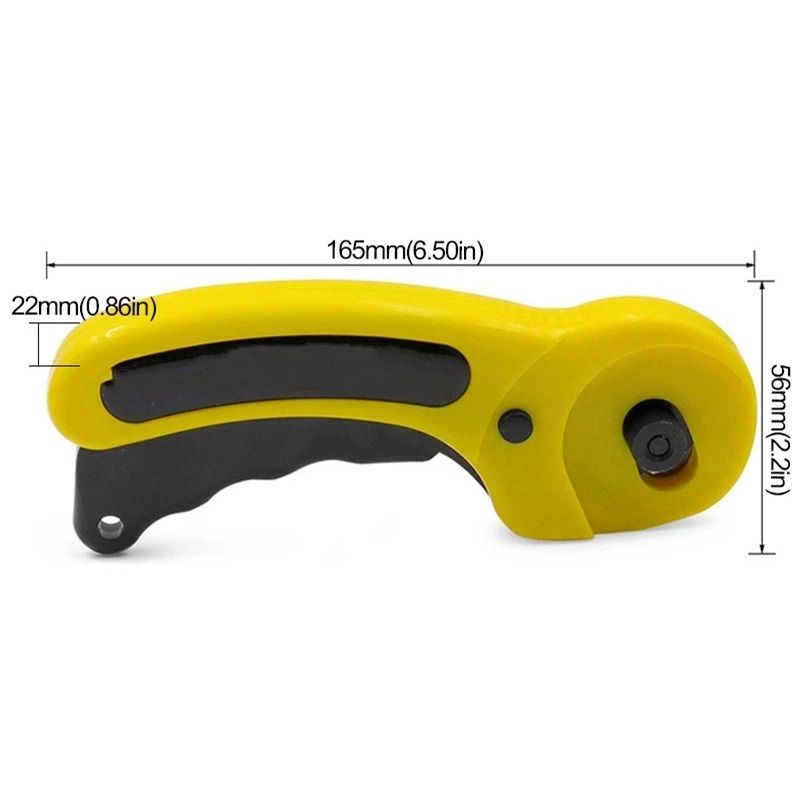 45mm Ergonomic Rotary Cutter  - Rotary Fabric Cutter w/Blade Cover & Squeeze Trigger for Quilting, Sewing, Crafts,  yellow - Image 5