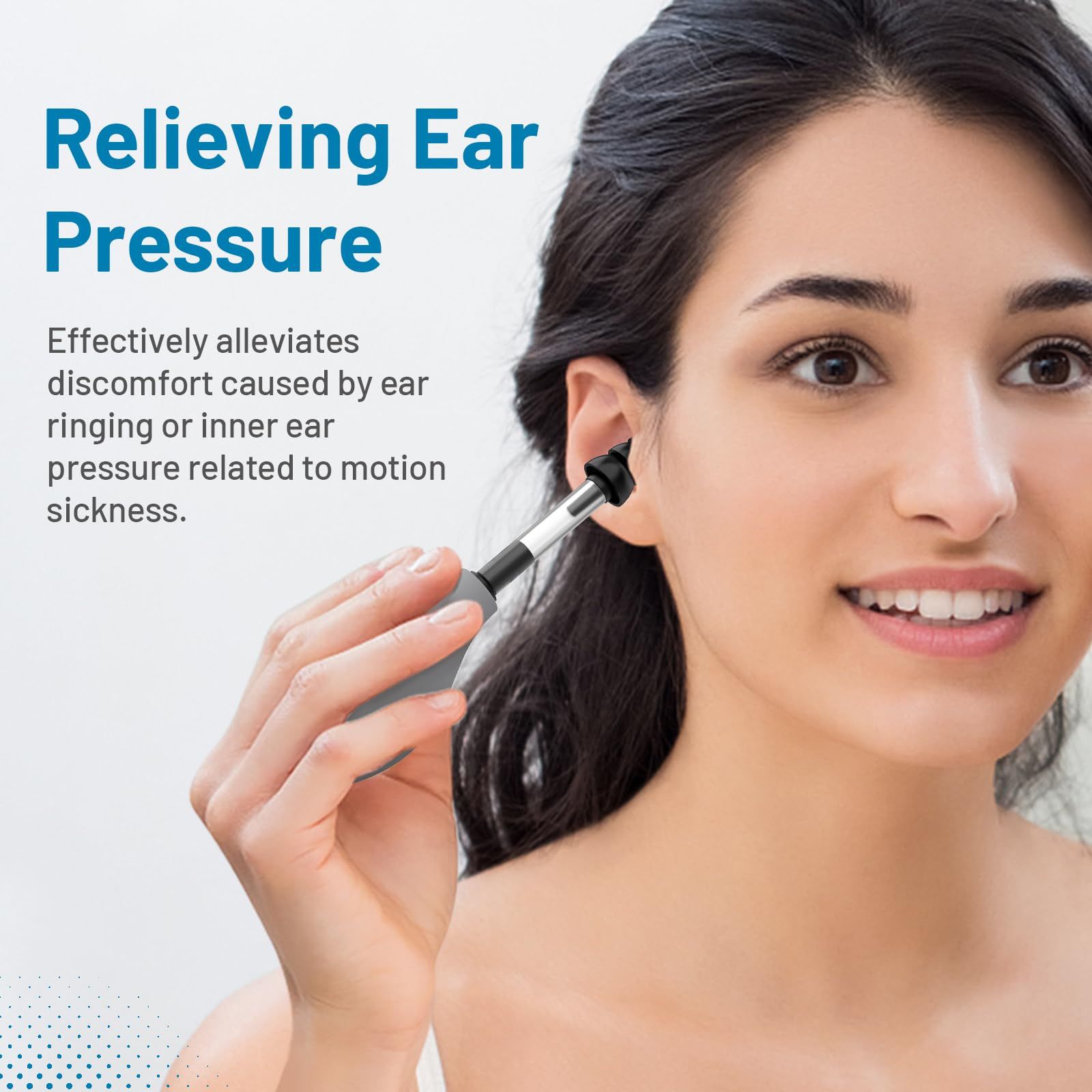 Ear Pressure Relief Device, Instant & Sustained Relief Migraine Ear, Instant Migraine and Headache Alleviation Through Targeted Inner Ear Stimulation (grey) - Image 3