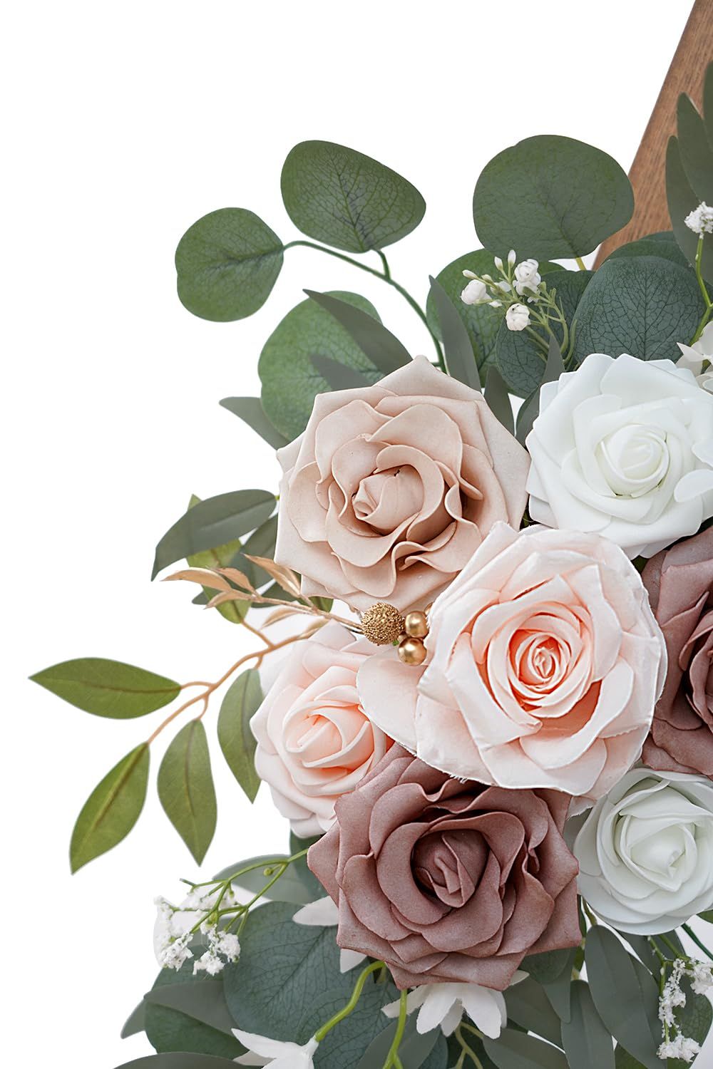 Artificial Dusty Rose Flowers Set of 2 for Wedding Welcome Signs Floral Decorations, Wedding Arch Flowers for Wedding Ceremony（60*30cm,40*20cm) - Image 3