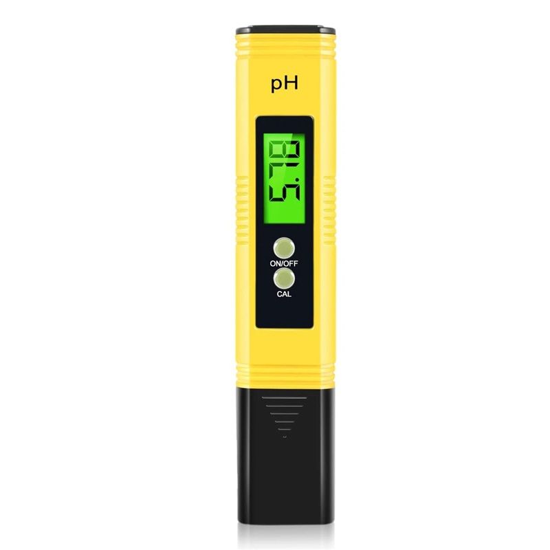 PH Meter, Digital PH Meter for Water, 0.01 High Accuracy PH Tester with 0-14 PH Measurement Range for Hydroponics, Household Drinking, Pool and Aquarium （yellow） - Image 1