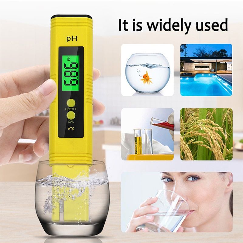 PH Meter, Digital PH Meter for Water, 0.01 High Accuracy PH Tester with 0-14 PH Measurement Range for Hydroponics, Household Drinking, Pool and Aquarium （yellow） - Image 2