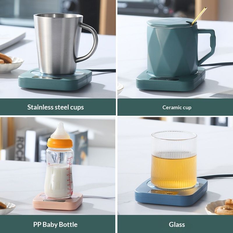 Coffee Mug Warmer with Cup, Coffee Warmer 55℃ Constant Temperature Thermostat Coaster Smart Cup Warmer for Heating Coffee, Beverage, Milk, Tea and Hot Chocolate (Green) - Image 3