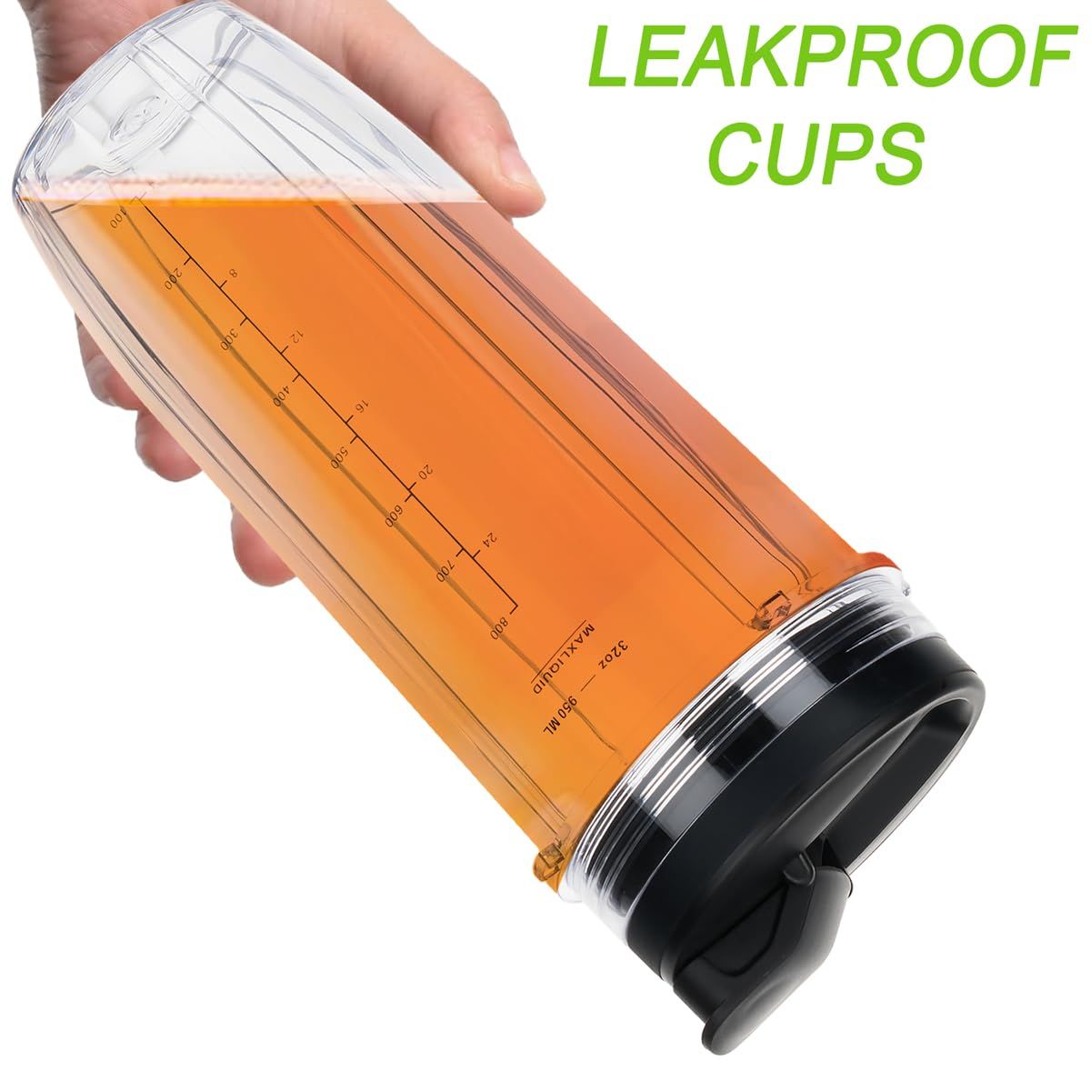 Replacement 32oz Blender Cup with Sip & Seal Lid For BL450 BL454 Bl455 BL456 BL480 BL481 BL482 BL490 BL640 BL642 BL682 SS101 SS401 SS351  Auto Series Blenders, 2-Pack … - Image 3