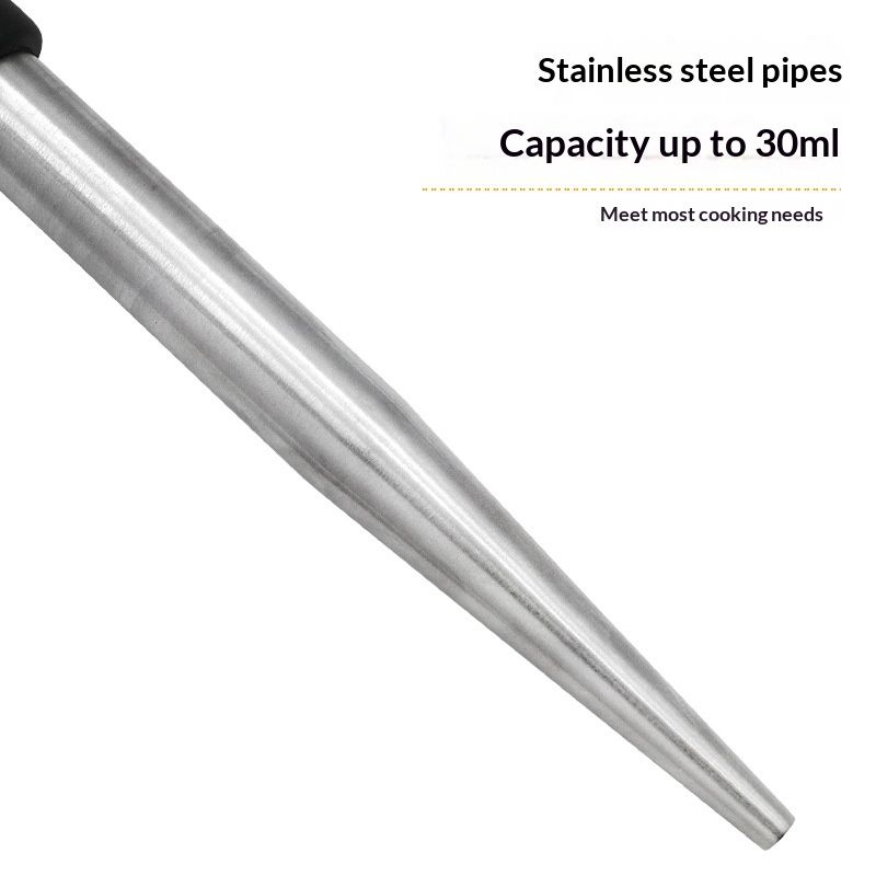 Stainless Steel Food Grade Turkey Baster for Cooking, Baking, Injecting Marinade With cleaning brush（Black） - Image 3