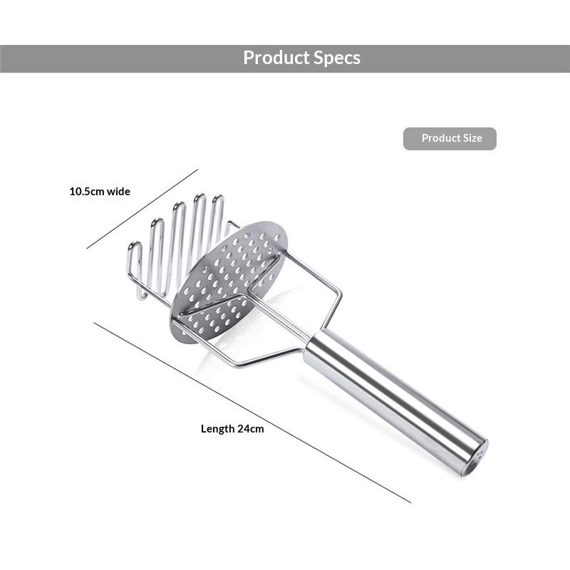 Stainless Steel Potato Masher Double Layer Potato Ricer Kitchen Potato Presser Hand Mashed Potato Maker - Image 5