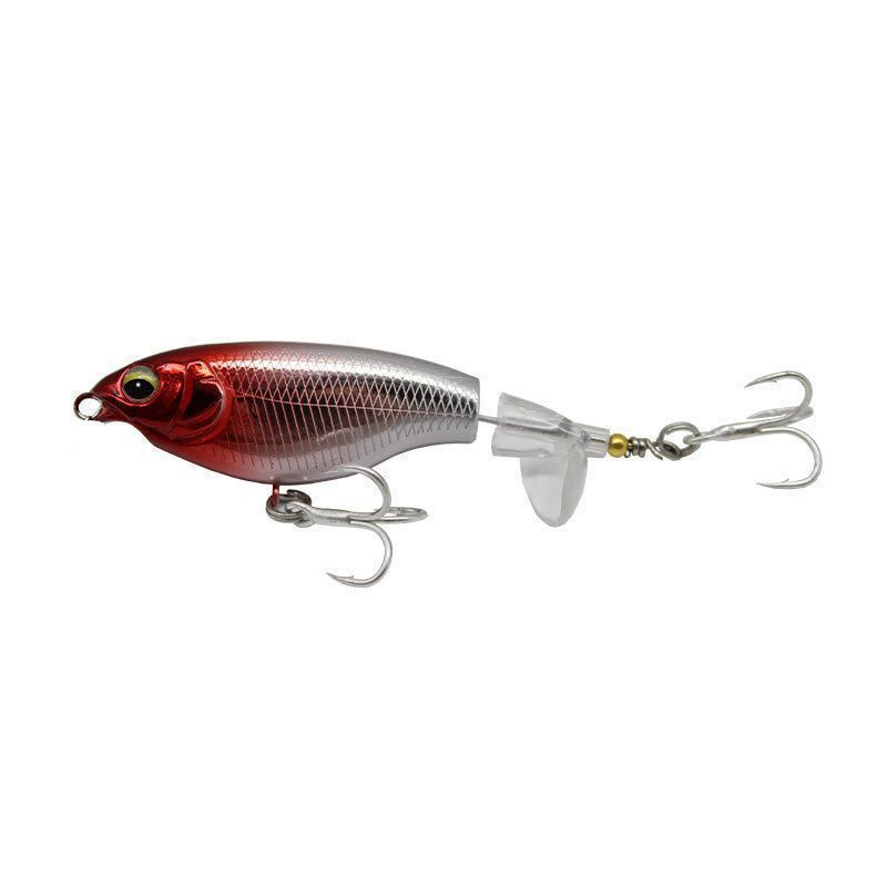4pcs Top Water Fishing Lures Hooks,Lure for Freshwater or Saltwater, Floating Lures for Bass Catfish, Surface Wobble Bass Baits Teasers Fishing Gifts for Men - Image 3