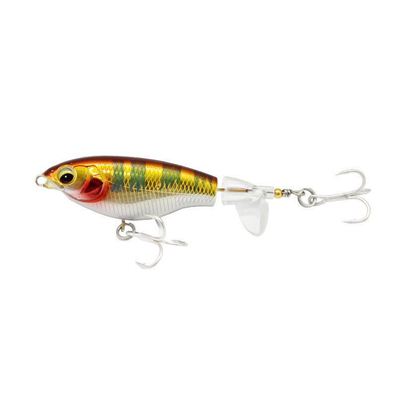 4pcs Top Water Fishing Lures Hooks,Lure for Freshwater or Saltwater, Floating Lures for Bass Catfish, Surface Wobble Bass Baits Teasers Fishing Gifts for Men - Image 4
