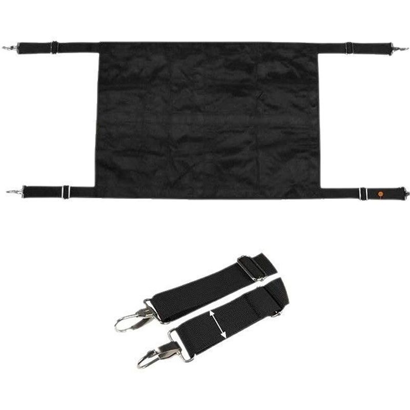 HardwareBreathable Mesh Protector, Portable Aisle Fence | Wind Shield Oxford Cloth Construction, Weather Durable Safety Strap System Equine Training Stable Gate (Black) - Image 2
