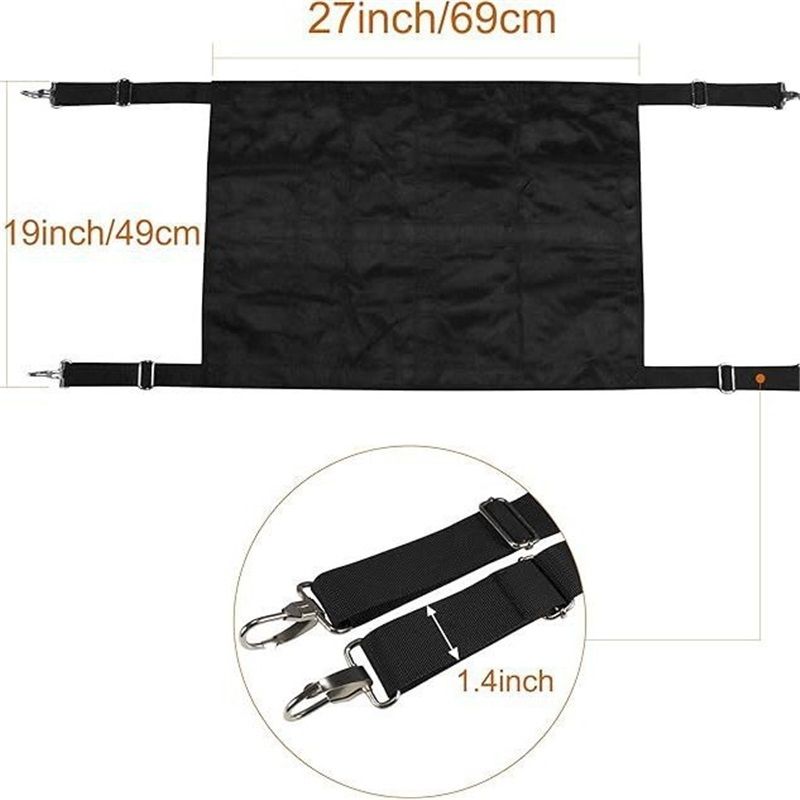 HardwareBreathable Mesh Protector, Portable Aisle Fence | Wind Shield Oxford Cloth Construction, Weather Durable Safety Strap System Equine Training Stable Gate (Black) - Image 5