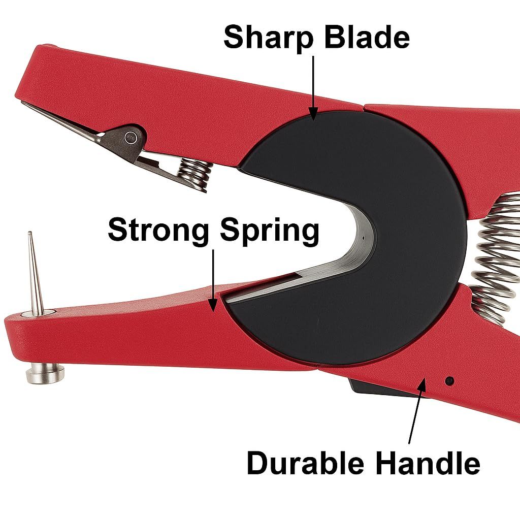 Livestock Ear Tag Applicator Tool – Heavy Duty Metal Tagging Pliers for Cattle, Goats, Sheep, and Farm Animal Identification（24cm,Give away a wrench and an ear tag nail） - Image 2