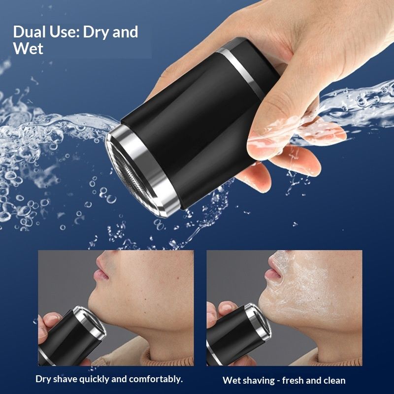 Electric Foil Shaver for Men, Waterproof Cordless Razor – Mini Travel Shaver for Face & Body, USB-C Fast Charging, Wet/Dry Shower Use, Portable Electric Razor - Image 3