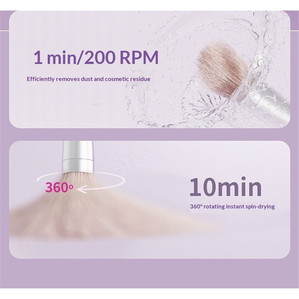 Pink Electric Makeup Brush Cleaner Machine, Silicone Brush Cleaner Machine Beauty Blender Cleanser For Beauty Makeup Brushes, Christmas Halloween Valentine's Day Gifts for Your Girls - Image 2