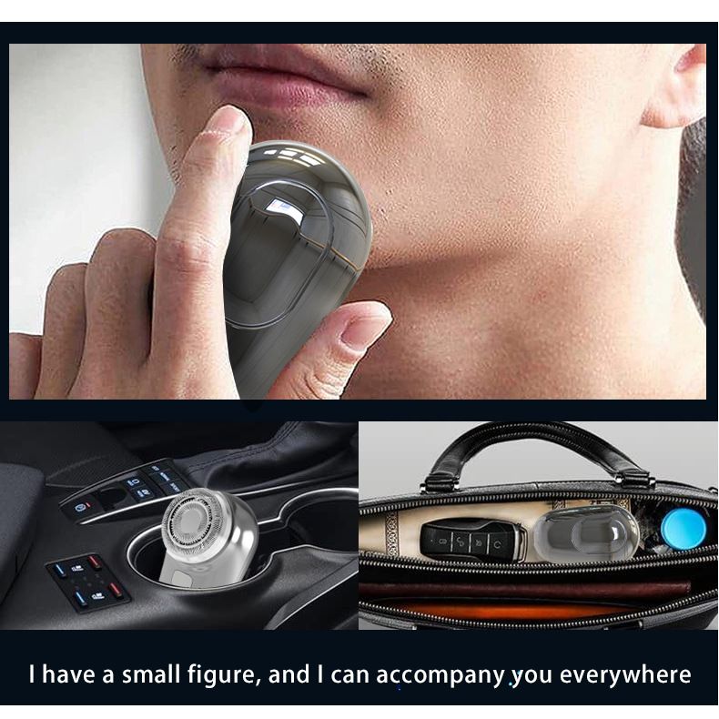 Mini Electric Shaver, Portable Travel Razor for Men, Cordless USB-C Fast Rechargeable Electric Shavers, LED Battery Display Face Shavers for Wet/Dry Shaving - Image 3