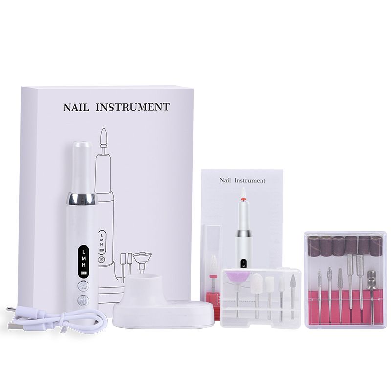 Portable Electric Nail Drills, Manicure and Pedicure Sets for Grinding,polishing and Trimming,Rechargeable Pedestal Nail Polisher - Image 1