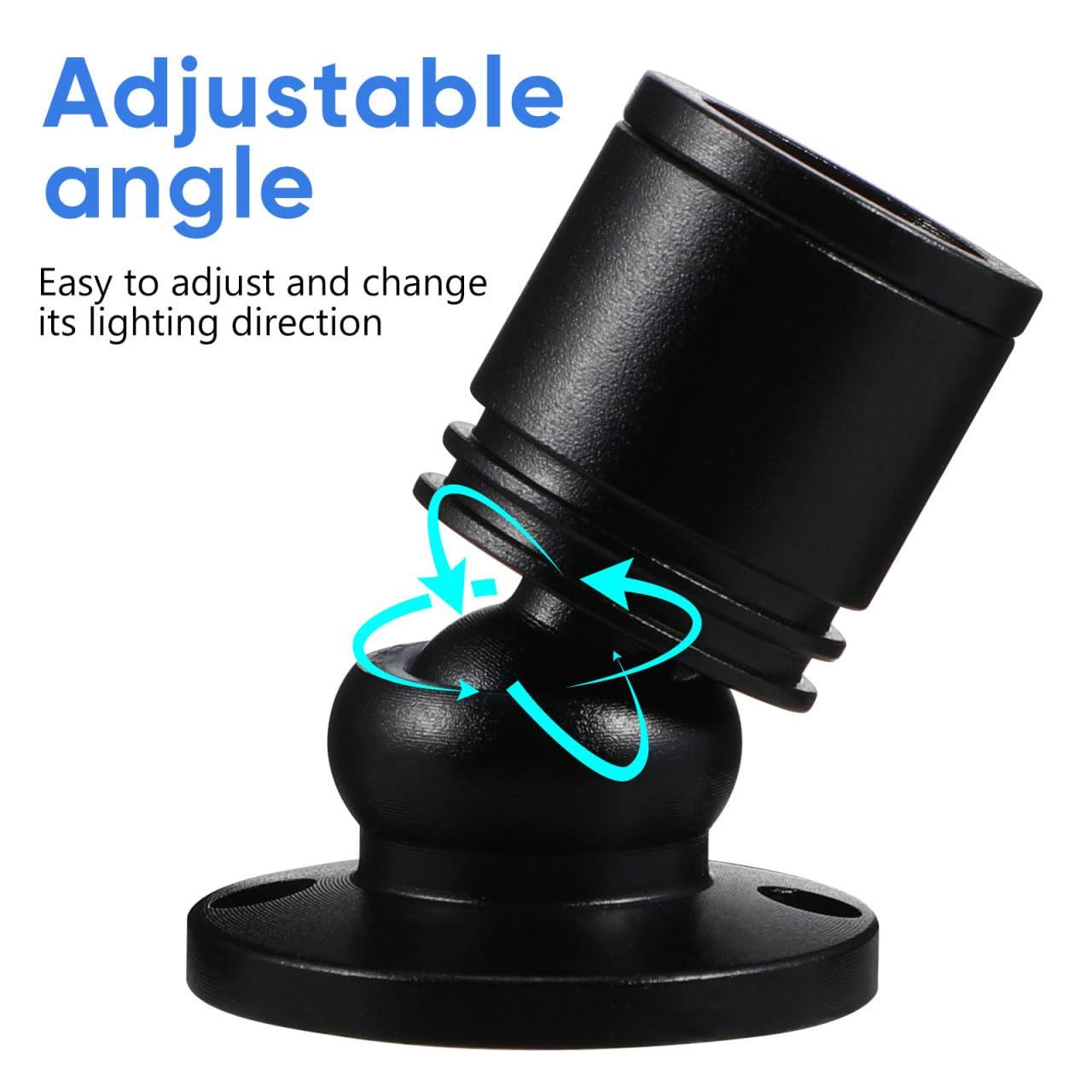 LED Mini Spot Light for Display, Small Spotlight , Miniature Spot Lights for Closet, Artwork, Jewelry, DIY Craft and Plants (4-White Light) - Image 3