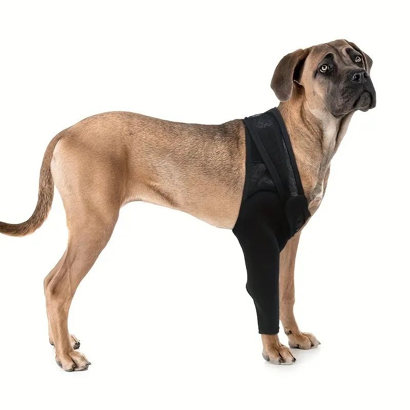 Dog Recovery Socks - Waterproof Paw Protectors with Non-Slip Sole | Post-Surgery Boots for Wound Protection | Anti-Licking Sleeves for Dogs (Black, L) - Image 4