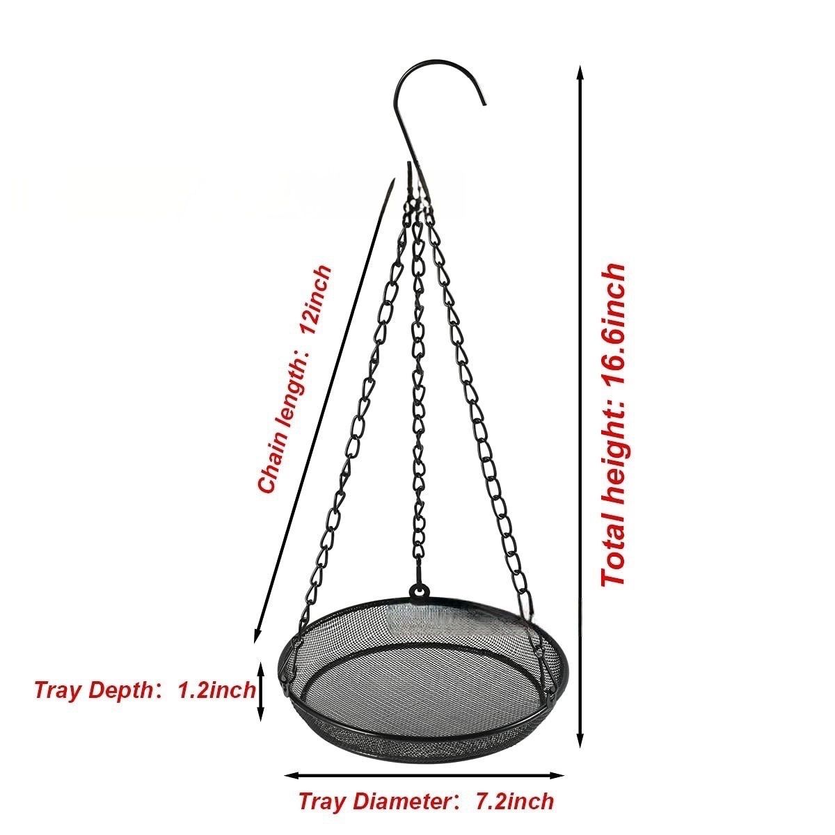 Premium Hanging Bird Feeder Tray, Platform Bird Feeder Stainless Steel Mesh Tray,Wild Bird Feeder for Outside Hanging Seed Platform 1Pcs - Image 5