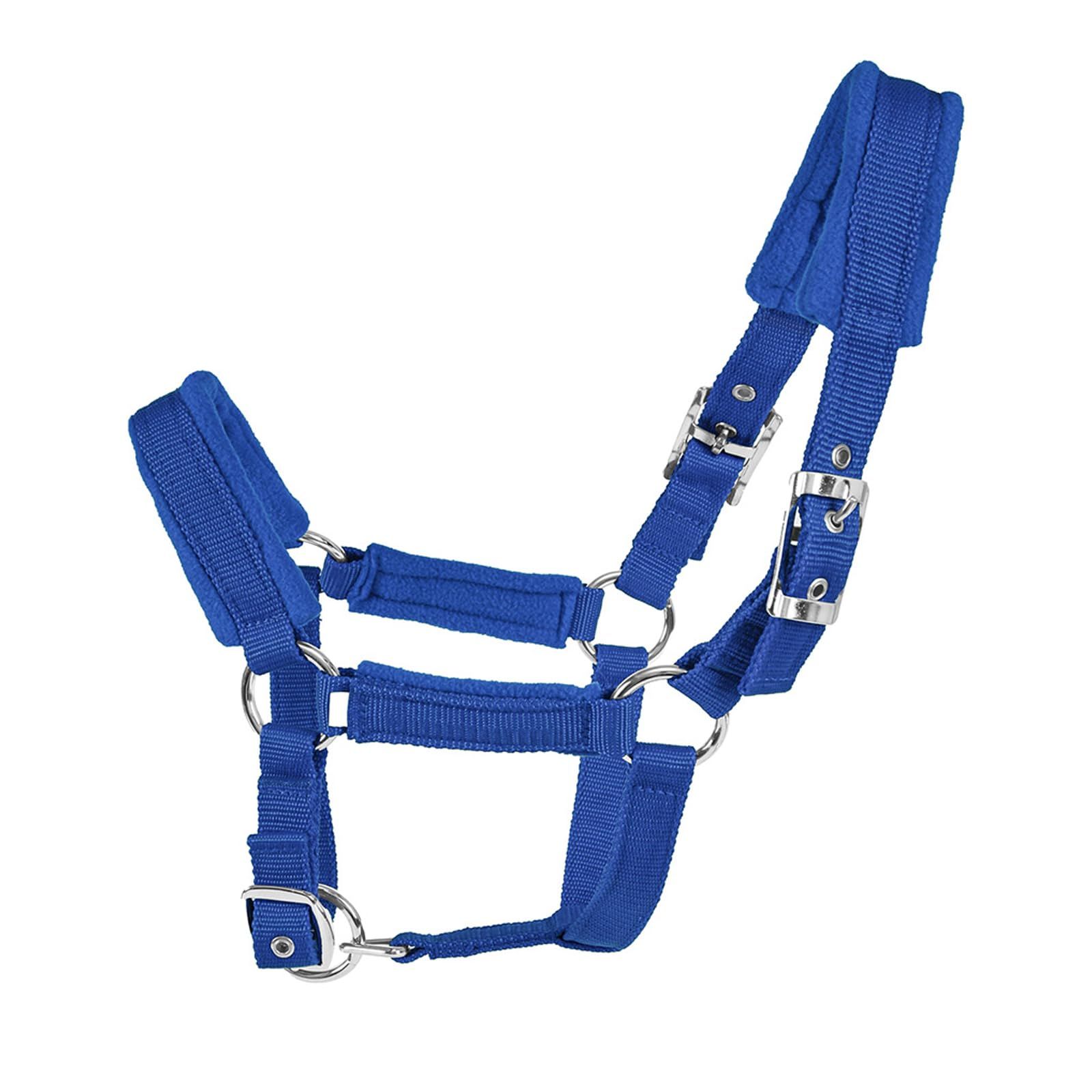 Adjustable Cow Halter with Lead Rope - All-Purpose Livestock Halter for Cattle, Calf, Donkey, Goat, and Miniature Horse (Blue,large size) - Image 1