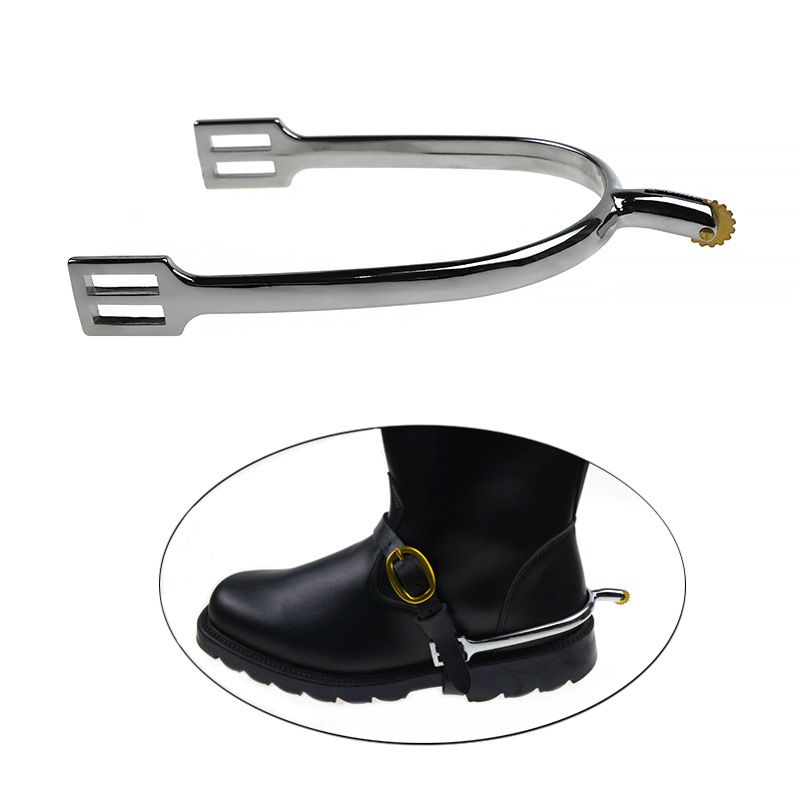 Horse Spurs, Zinc Alloy Material Erosion Spurs Spurs with Rotatable Copper Riding Horse Accessory Exquisite Workmanship, Practical  a pair - Image 3