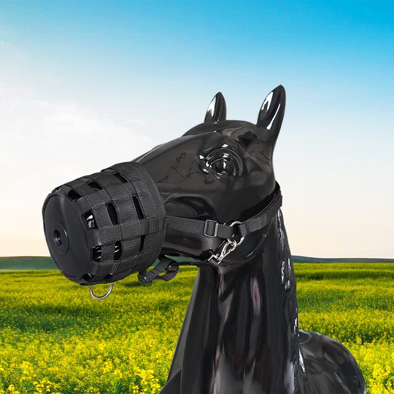 Durable Ventilated Grazing Muzzle with Attached Breakaway Halter - Lightweight Horse Muzzle, Supports Natural Grazing, Restricts Food Intake,（Size small） - Image 2