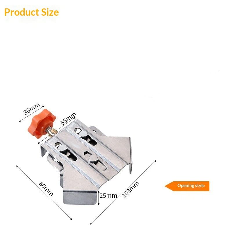 2pcs Stainless Steel Right Corner Clamp,90 Degree Right Angle Clamp for Woodworking,Right Angle Clip Fixer,Single Handle Clamps for Woodworking,（open-ended） - Image 5
