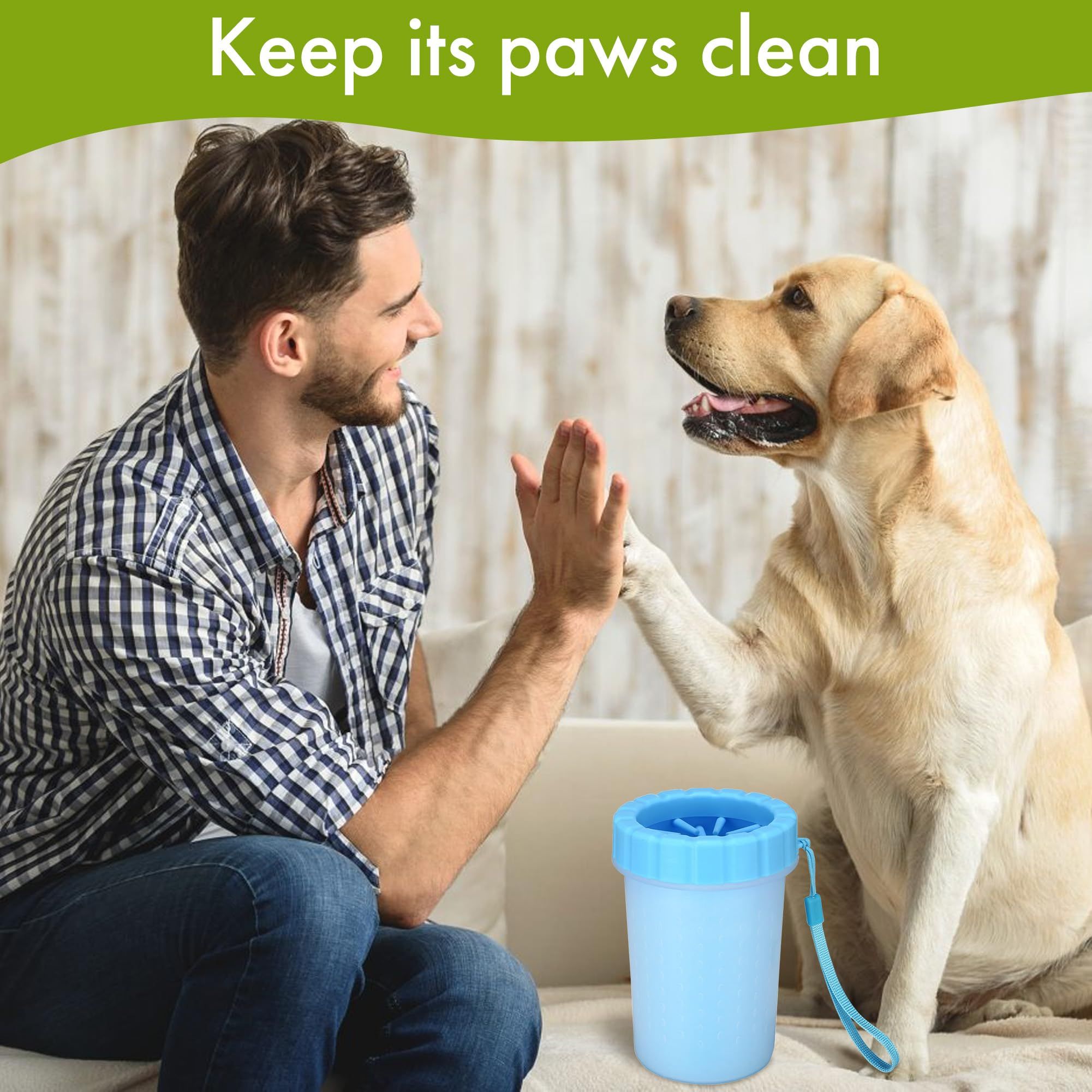 Portable Dog Paw Washer/Paw Cleaner,Reusable Washer & Cleaner Cup | Keeps Fur Paw Clean  Blue 9*11cm - Image 4