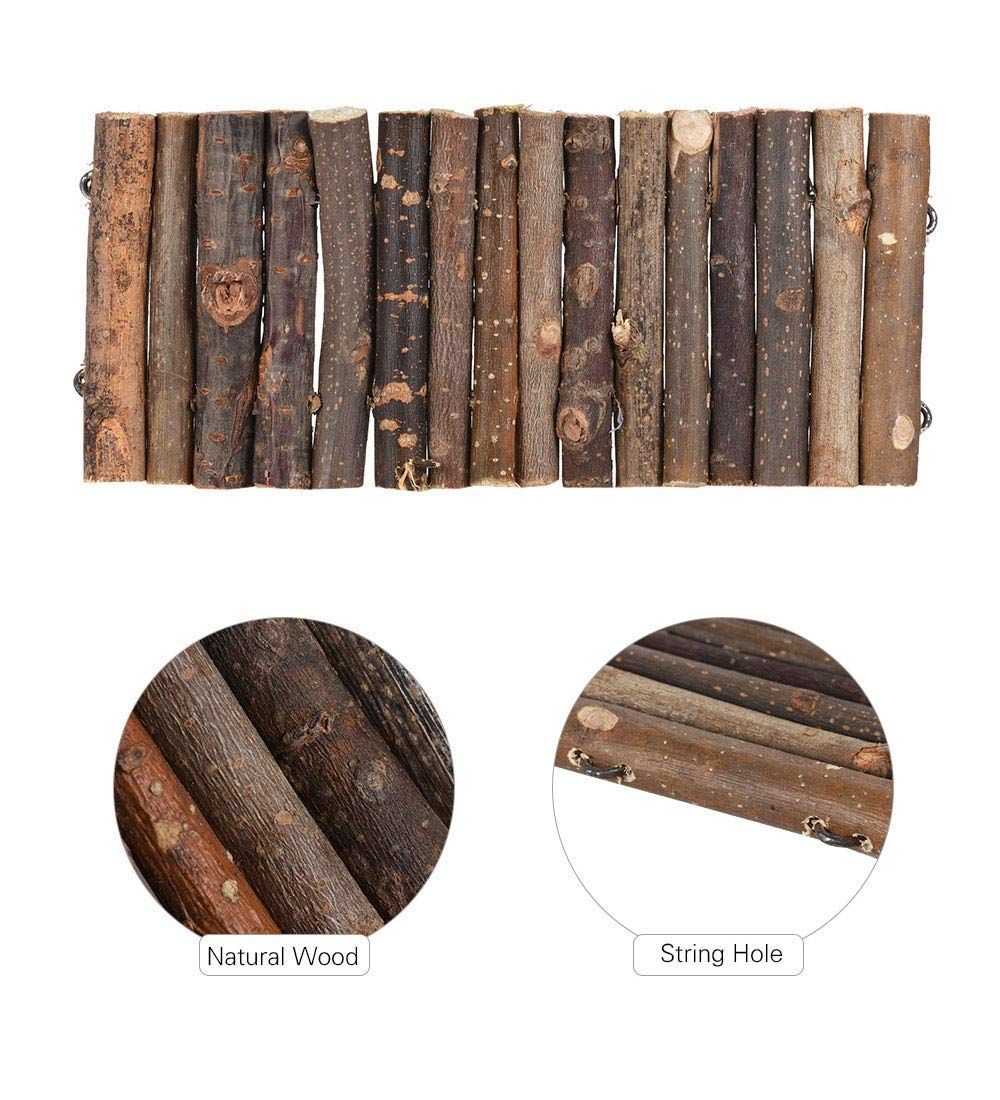 Guinea Pig Wooden Ladder Bridge Rabbits Hideout, House, Tunnel, Rodents Chew Toys for Bunny, Chinchillas, Hedgehogs, Ferrets,（20*10cm） - Image 2