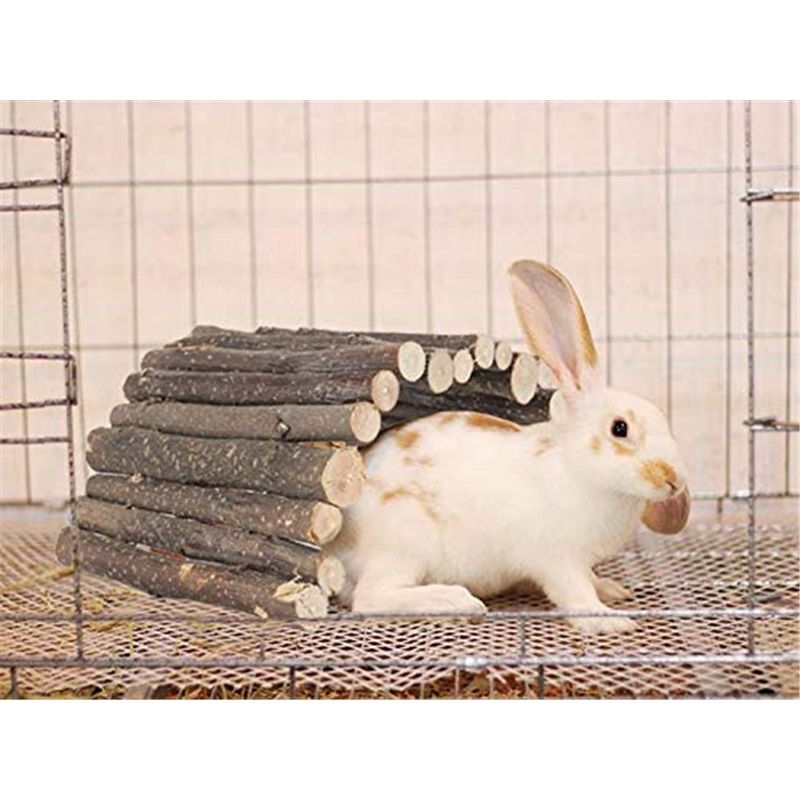 Guinea Pig Wooden Ladder Bridge Rabbits Hideout, House, Tunnel, Rodents Chew Toys for Bunny, Chinchillas, Hedgehogs, Ferrets,（20*10cm） - Image 4
