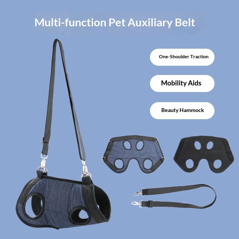 Dog Lift Harness Portable Dog Sling for Small Dogs Hind Leg Support Pet Rehabilitation Lifts Vest Adjustable Harness for Back Legs for Old, Disabled Dogs Walk,S - Image 2