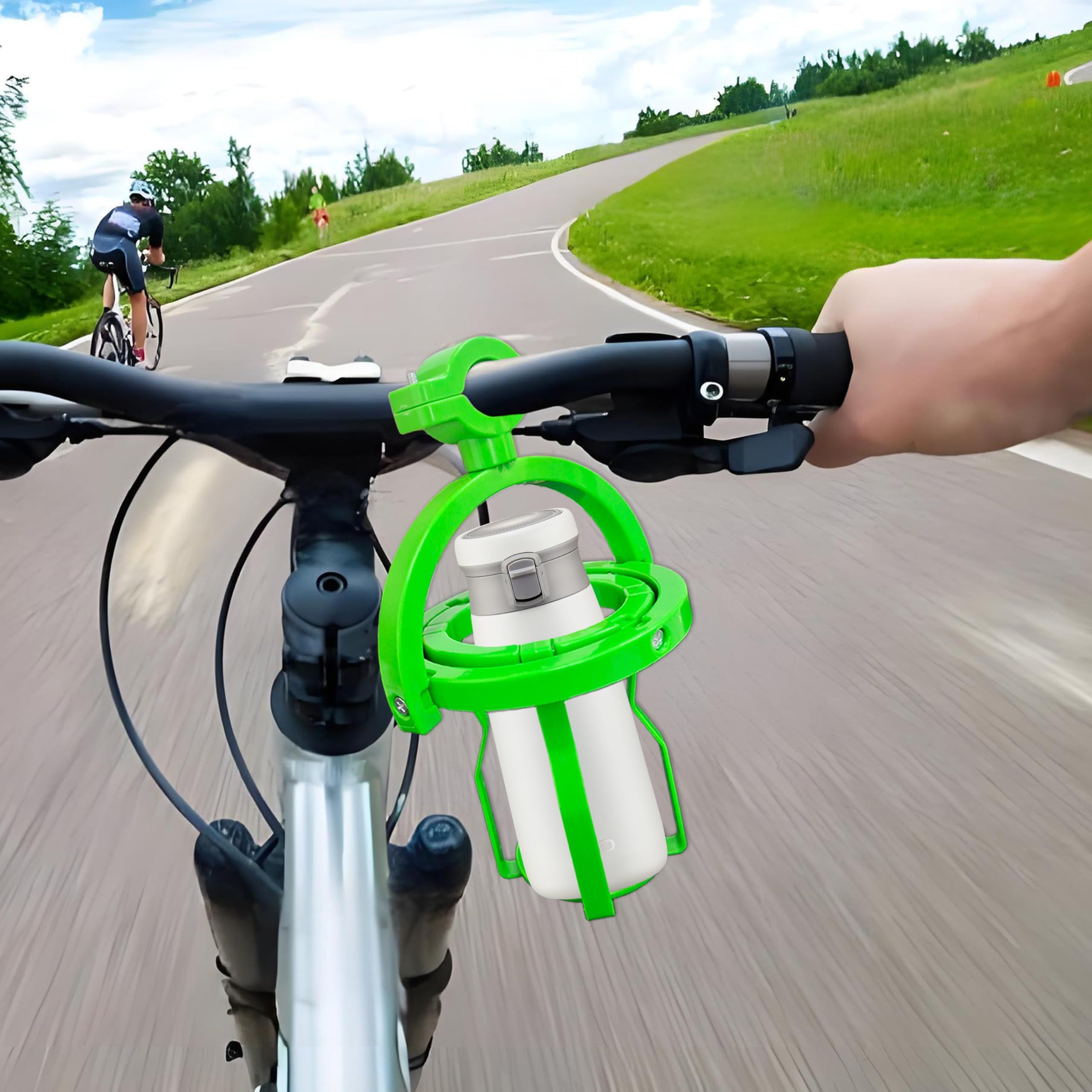 Gyroscope Cup Holder, 360 ° Rotatable No Spill Cup Holder, Gimbal Gyro Self Leveling Universal Drink Holder for Truck, Tractor, Bus Driver (Green) - Image 2