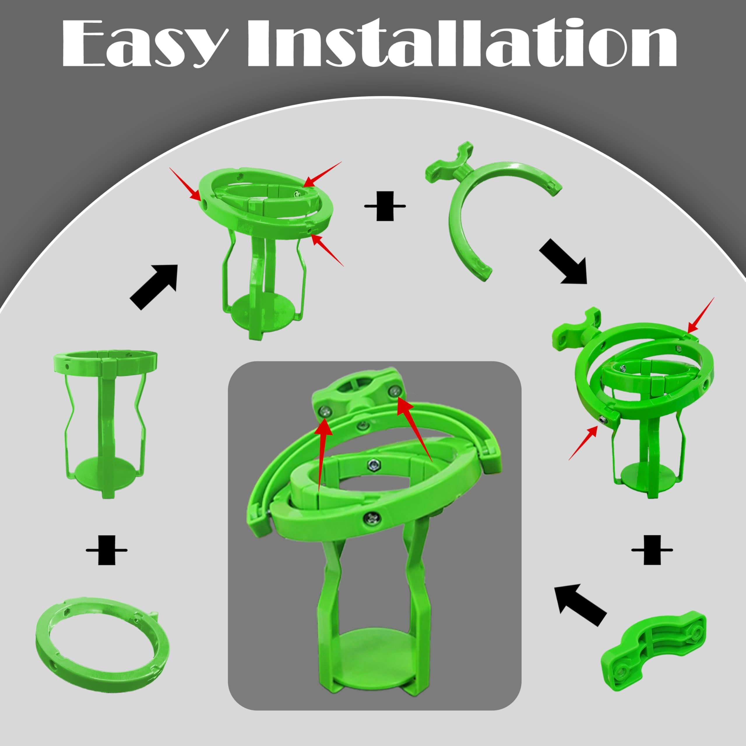 Gyroscope Cup Holder, 360 ° Rotatable No Spill Cup Holder, Gimbal Gyro Self Leveling Universal Drink Holder for Truck, Tractor, Bus Driver (Green) - Image 4