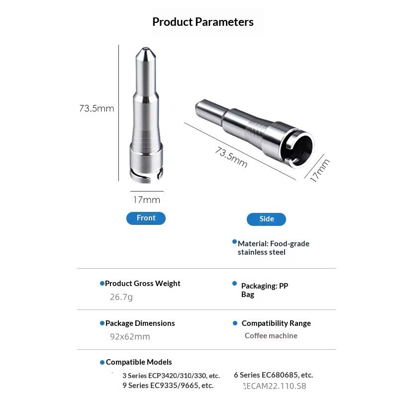 Stainless Steel Coffee Steam Spout Nozzle, Coffee Maker Tools Coffee Machine Steam Nozzle Compatible with ECP3420 EC680 - Image 5