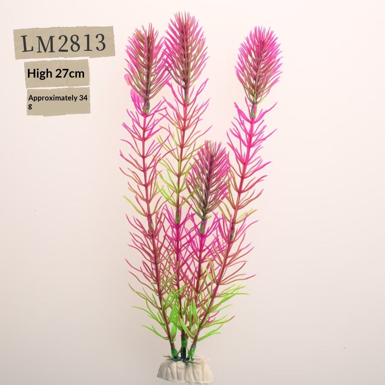 3 pack Aquarium Decor Fish Tank Decoration Ornament Artificial Plastic Plant Green 27cm Pink/Purple/green, 3-Pack - Image 4