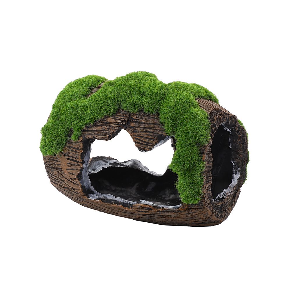 2 Pcs Aquarium Resin Driftwood Decoration Log Fish Tank Cave Hideout Wood Decor Freshwater Betta Ornament Aquarium Decorations - Image 1