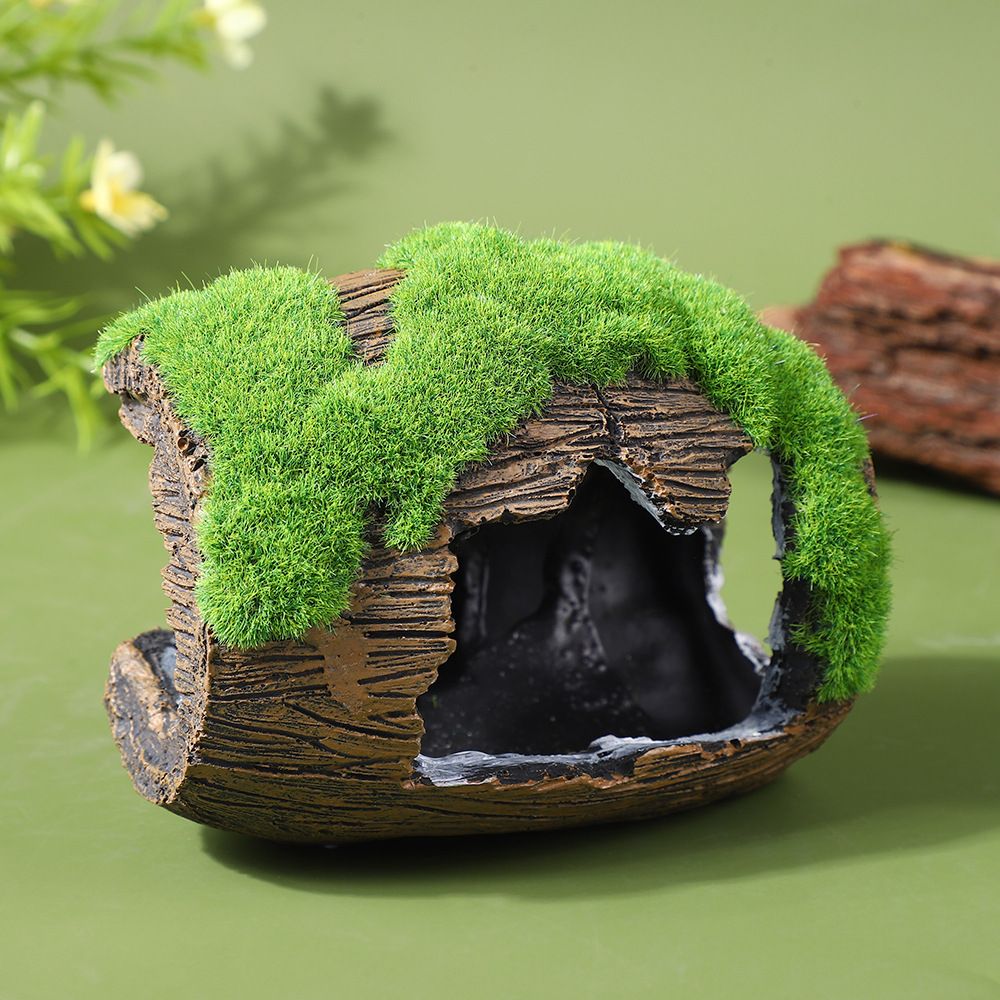 2 Pcs Aquarium Resin Driftwood Decoration Log Fish Tank Cave Hideout Wood Decor Freshwater Betta Ornament Aquarium Decorations - Image 2