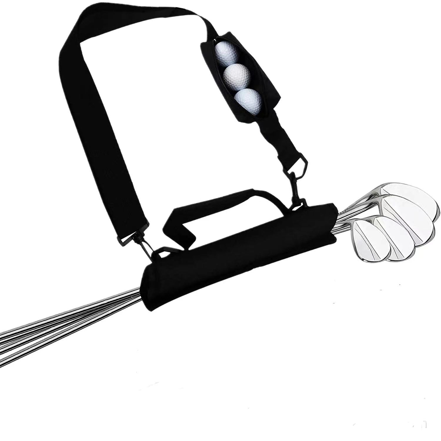 Foldable Golf Club Carry Bag, Portable Sunday Pencil Bag, Lightweight Waterproof Training Case, Holds 3-6 Clubs(30*20.3cm） - Image 1