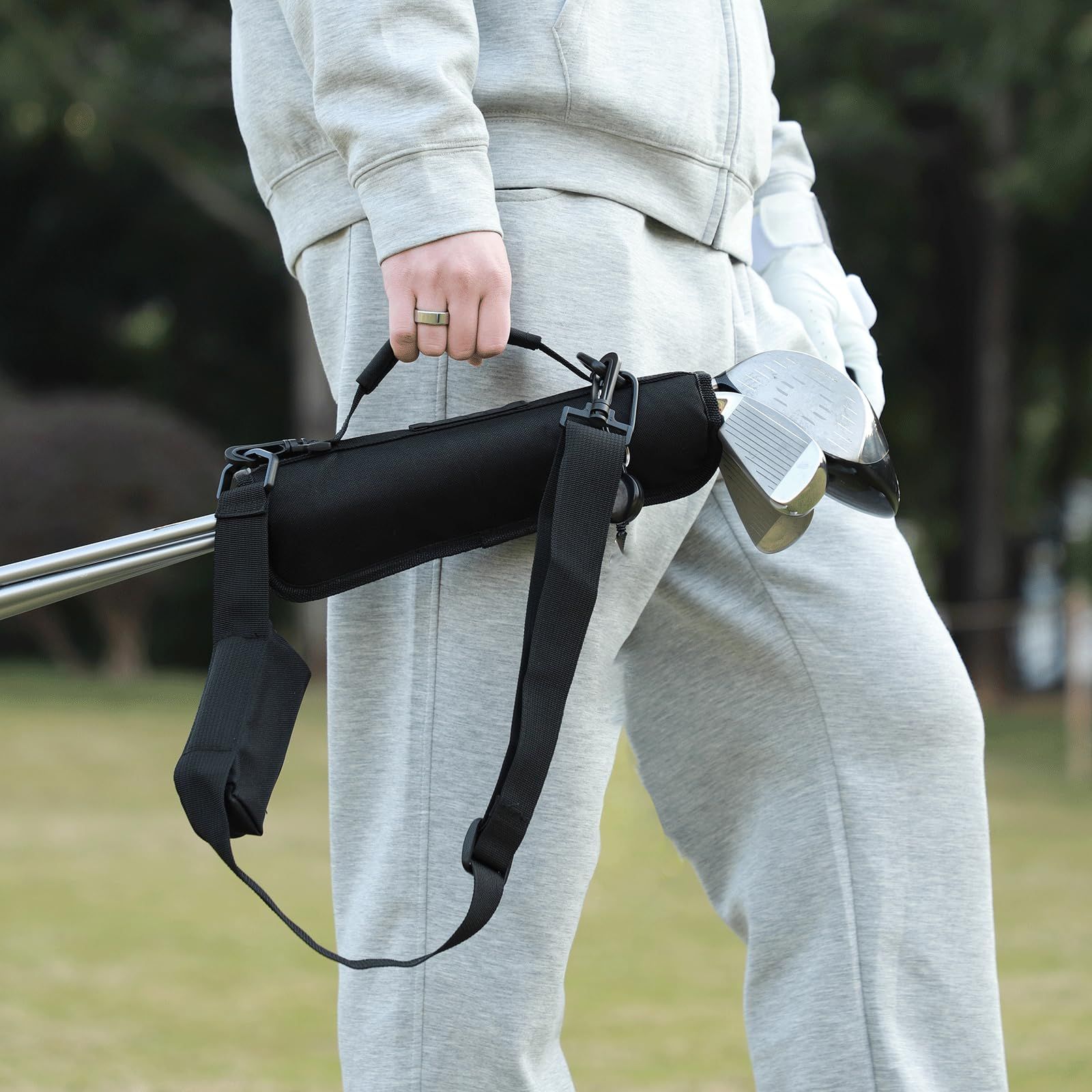 Foldable Golf Club Carry Bag, Portable Sunday Pencil Bag, Lightweight Waterproof Training Case, Holds 3-6 Clubs(30*20.3cm） - Image 4
