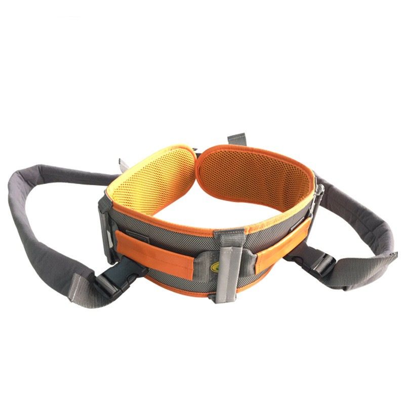 Upgraded  Buckle Gait Belt with Detachable Leg Straps Medical Transfer Belt Lift Belt for Elderly & Disabled Stairlift Patients Senior Walking Assistance Disability Aids (Orange) - Image 1
