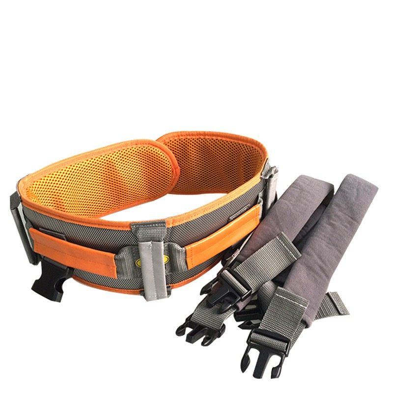 Upgraded  Buckle Gait Belt with Detachable Leg Straps Medical Transfer Belt Lift Belt for Elderly & Disabled Stairlift Patients Senior Walking Assistance Disability Aids (Orange) - Image 2