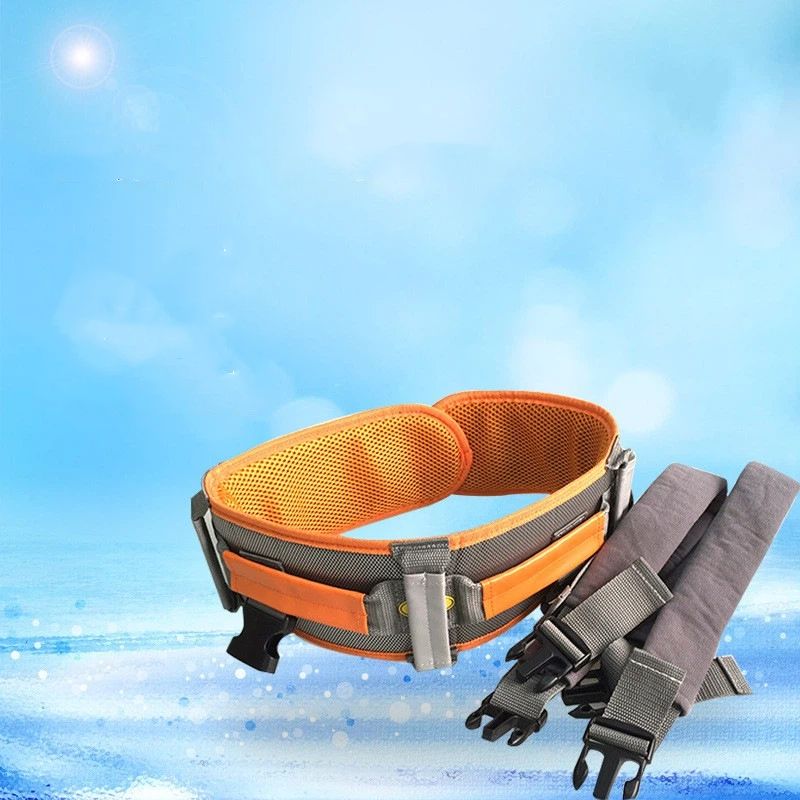 Upgraded  Buckle Gait Belt with Detachable Leg Straps Medical Transfer Belt Lift Belt for Elderly & Disabled Stairlift Patients Senior Walking Assistance Disability Aids (Orange) - Image 3